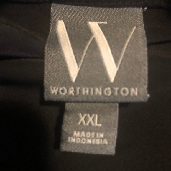 Worthington Black Button-Front Shirt Dress – XXL – Minimalist & Chic - Picture 8 of 11